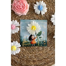 Bernami Kdekoratif Pinterest 10 Adet Özel Tasarlanmış Kart ve Papatya Mum. Bebek Doğum, Babyshower, Doğum Günü, Hediye