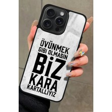 Snacase Apple iPhone 14 Pro Uyumlu Taraftar Sözü Yazılı Parlak Silikon Kılıf