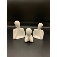 Bernami Mevlüt Pinterest 3’lü Dekoratif Aile Biblo Seti, Iskandinav Bohem Tarzı