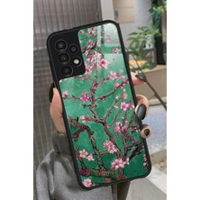 Snacase  Samsung Galaxy A73 Uyumlu Van Gogh Yeşil Ağaç Tablo Tasarımlı Parlak Silikon Kılıf