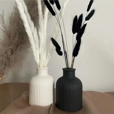 Bernami Mevlüt Pinterest 2 Li 11 cm Çizgili Siyah&beyaz Iskandinav Tarzı Bohem Vazo Pampas Vazosu Dekoratif Eşya