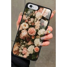 Snacase Apple iPhone 6 Plus Uyumlu Pembe Çiçek Tasarımlı Parlak Silikon Kılıf
