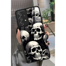 Snacase  Samsung Galaxy A72 Uyumlu Kurukafa Tasarımlı Parlak Silikon Kılıf