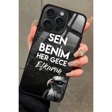 Snacase Apple iPhone 16 Pro Uyumlu Taraftar Sözü Yazılı Parlak Silikon Kılıf