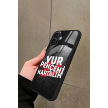 Snacase Apple iPhone 16 Plus Uyumlu Taraftar Sözü Yazılı Parlak Silikon Kılıf
