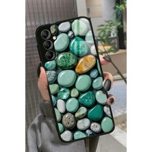 Snacase  Samsung Galaxy A34 Uyumlu Yeşil Taş Tasarımlı Parlak Silikon Kılıf