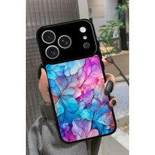 Snacase Apple iPhone 17 Pro Uyumlu Pembe Çiçek Tasarımlı Parlak Silikon Kılıf