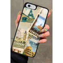 Snacase Apple iPhone 6 Plus Uyumlu Travel Tasarımlı Parlak Silikon Kılıf
