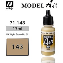 17 Ml. Uk Light Stone Model Air Serisi Maket Boyası, Vallejo 71143