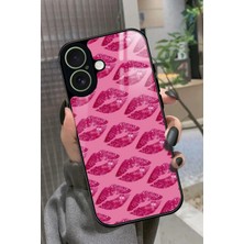 Snacase Apple iPhone 17 Uyumlu Pembe Dudak Tasarımlı Parlak Silikon Kılıf