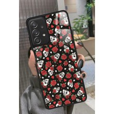 Snacase  Samsung Galaxy A72 Uyumlu Kurukafa Tasarımlı Parlak Silikon Kılıf