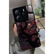 Snacase  Xiaomi Redmi Note 14 Uyumlu Van Gogh Kırmızı Ağaç Tablo Tasarımlı Parlak Silikon Kılıf