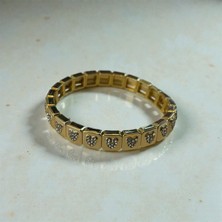 MonCherietr Amora Zirkon Taşlı Pirinç Üzeri Altın Kaplama