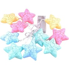 Akinco 10LU Renkli Yıldız Şeklinde Dolama LED 1,5 Metre