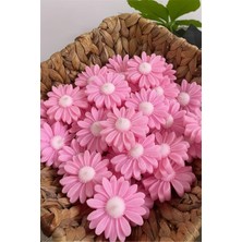 Bernami Mevlüt Pinterest Pembe Çiçek Desen (Papatya) Dekoratif Mum Söz, Nişan, Meclis Hediyelik 8 Adet