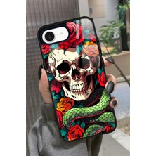 Snacase Apple iPhone 16E Uyumlu Kurukafa Posteri Tasarımlı Parlak Silikon Kılıf