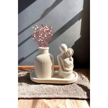 Bernami Mevlüt Pinterest Dekoratif Minyatür Sarılan Sevgili Biblo Mini Kuru Çiçek Vazosu Set