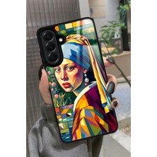 Snacase  Samsung Galaxy A36 Uyumlu Inci Küpeli Kız Tablo Tasarımlı Parlak Silikon Kılıf