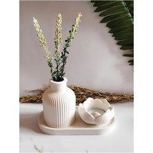 Bernami Mevlüt Pinterest Vazo Seti Pampas Vazo Lotus Mumluk Dekoratif Tabak Biblo Seti 3 Parça Ham-Boyasız.