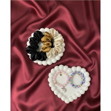 Bernami Mevlüt Pinterest 2 Li Set Dekoratif Bubble Kalp ve Yuvarlak Takı Tabağı Seti - Obje-Aksesuar Tepsisi