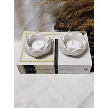 Bernami Kdekoratif Pinterest Lotus Mumluk Beyaz Dekoratif Mumluk Tealight Mumluk 2 Adet. (Mumlar Dahil Değildir)