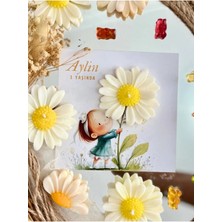 Bernami Şamdan Pinterest 20 Adet Özel Tasarlanmış Kart ve Papatya Mum. Bebek Doğum, Babyshower, Doğum Günü, Hediyelik