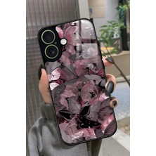 Snacase Apple iPhone 17 Uyumlu Pembe Kelebek Tasarımlı Parlak Silikon Kılıf