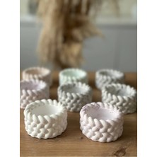 Bernami Mevlüt Pinterest Burgulu Boş Beton Mumluk 10’lu Set | El Yapımı Taş Tozu