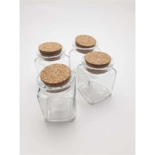 Bernami Kdekoratif Pinterest Cam Şişe Kare Modeli Mantar Tıpalı 10 Adet – Söz Hediyelik – Söz Hediyelik