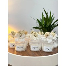 Bernami Mevlüt Pinterest Özel Tasarım Nişan Söz Mevlüt Dügün Hediyelik Kristal Kapaklı Şekerlik Mum - 10 Adet