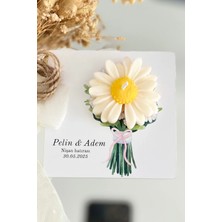 Bernami Kdekoratif Pinterest 20 Adet Özel Tasarlanmış Kart ve Papatya Mum. Düğün,nişan,nikah, Söz, Doğum Günü, Kdekoratif Hediyelik