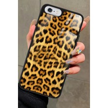 Snacase Apple iPhone 6s Plus Uyumlu Sarı Leopar Tasarımlı Parlak Silikon Kılıf
