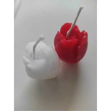 Bernami Mevlüt Pinterest 2 Adet Lale Buket Mum Kırmızı,beyaz Kokulu El Yapımı Kaliteli