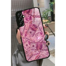 Snacase  Samsung Galaxy M34 Uyumlu Pembe Para Tasarımlı Parlak Silikon Kılıf