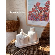 Bernami Mevlüt Pinterest 3'lü Dekoratif Kubbe Mumluk Seti, Iskandinav Tarzı Kapaklı Mumluk Set