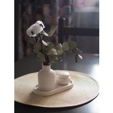 Bernami Mevlüt Pinterest Dekoratif Tepsi Iskandinav Vazo ve Kapaklı Minik Yuvarlak Kutu Beton Set