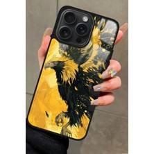 Snacase Apple iPhone 15 Pro Max Uyumlu Kartal Tasarımlı Parlak Silikon Kılıf