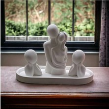 Bernami Mevlüt Pinterest 4'lü Set Oval Tepsi & Sarılan Çift & 2 Çocuk
