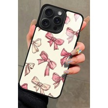 Snacase  Apple iPhone 13 Pro Uyumlu Pembe Kurdele Tasarımlı Parlak Silikon Kılıf