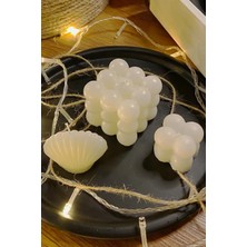 Bernami Mevlüt Pinterest Soya Wax Dekoratif Büyük Bubble Mum, Soya Wax Küçük Bubble Mum, Soya Wax Istiridye Mum 3'lü Set