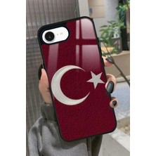 Snacase Apple iPhone 16E Uyumlu Türk Bayrağı Tasarımlı Parlak Silikon Kılıf