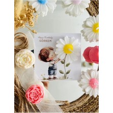 Bernami Biblo Pinterest 25 Adet Özel Tasarlanmış Kart ve Papatya Mum. Bebek Doğum, Babyshower, Doğum Günü, Hediyelik