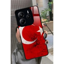 Snacase  Xiaomi Redmi Note 14 Uyumlu Türk Bayrağı Tasarımlı Parlak Silikon Kılıf