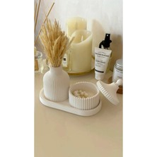 Bernami Mevlüt Pinterest Beyaz Sunumluk Set 3lü Dekoratif Obje Biblo Dekor