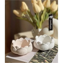 Bernami Şamdan Pinterest Lotus Mumluk 2li
