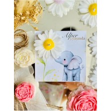 Bernami Şamdan Pinterest 20 Adet Özel Tasarlanmış Kart ve Papatya Mum. Bebek Doğum, Babyshower, Doğum Günü, Hediyelik