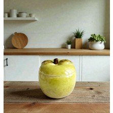 Trueland Dekoratif Seramik Elma , Saklama Kutusu , Kavanoz , Handmade