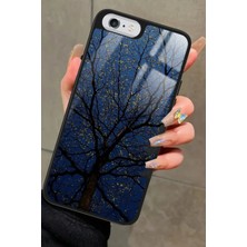 Snacase Apple iPhone 6s Plus Uyumlu Van Gogh Mavi Ağaç Tablo Tasarımlı Parlak Silikon Kılıf