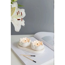 Bernami Mevlüt Pinterest 2'li Sunumluk, Lotus Mumluk Dekoratif Set