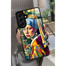 Snacase  Samsung Galaxy A56 Uyumlu Inci Küpeli Kız Tablo Tasarımlı Parlak Silikon Kılıf